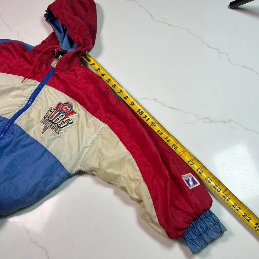 Logo 7 Chicago Cubs Jacket Youth Colorblock Vintage 90s Windbreaker S 8